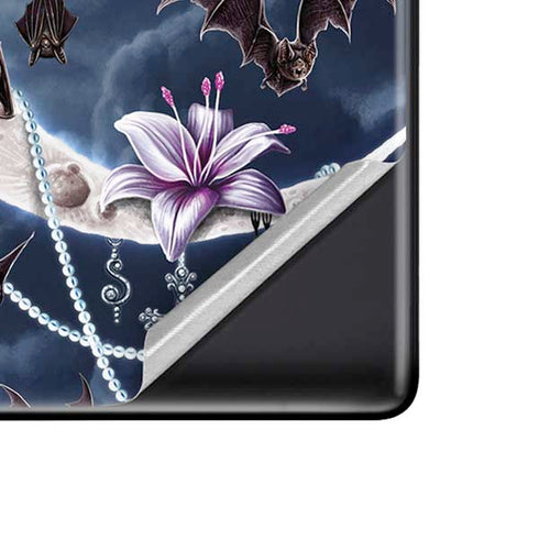 Gothic Moon with Bats and Flowers by Sarah Richter Google Pixel 6 Skin